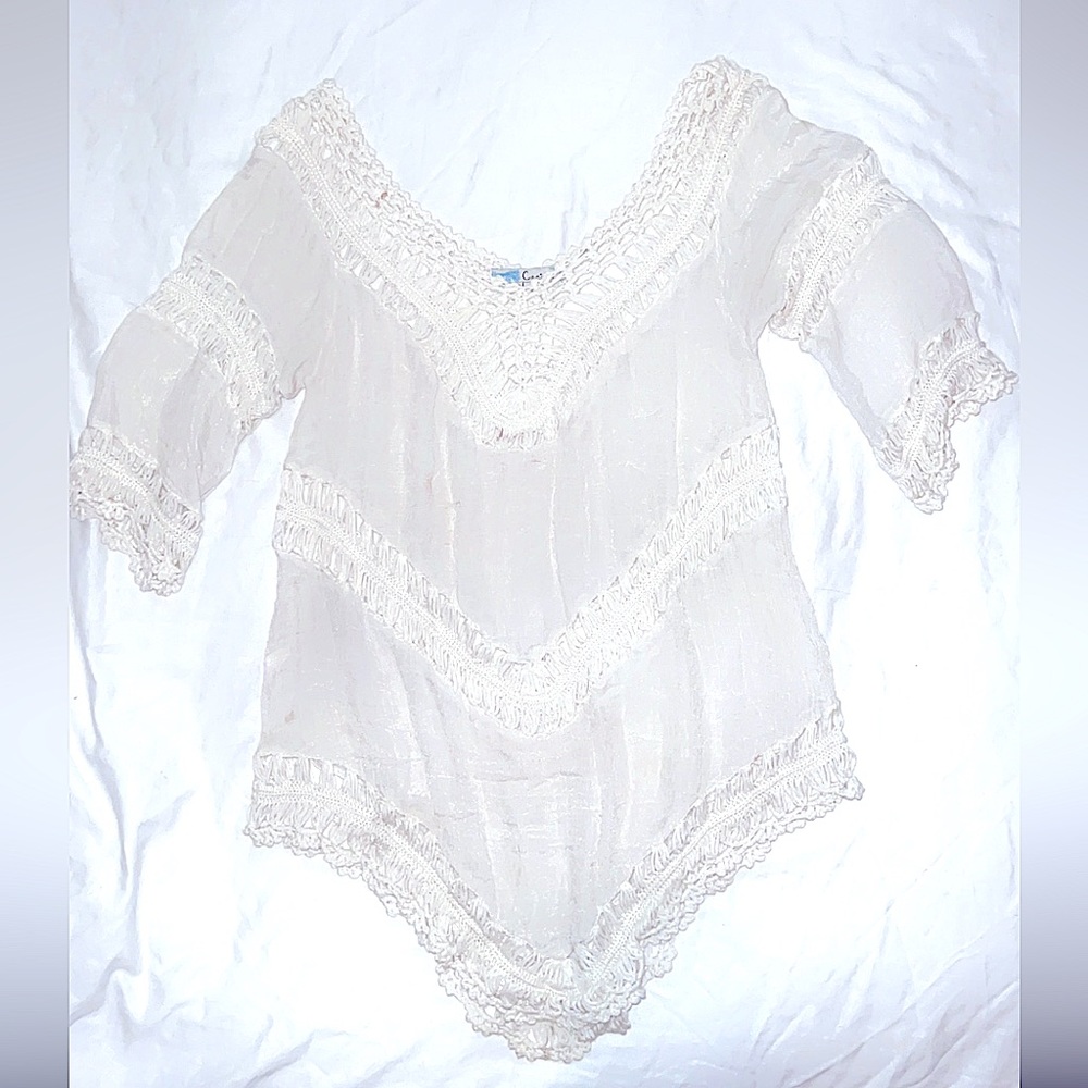 Crochet beach dress coverup